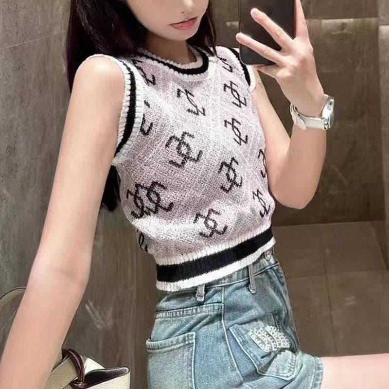 Fashion all-match knitted vest PD1023081122