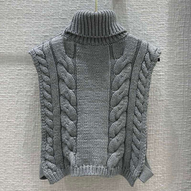 New vintage Fried Dough Twists knitting vest 1023120112
