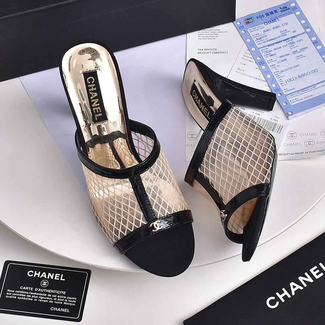 New Mesh Spliced High Heel Sandals 1024070124