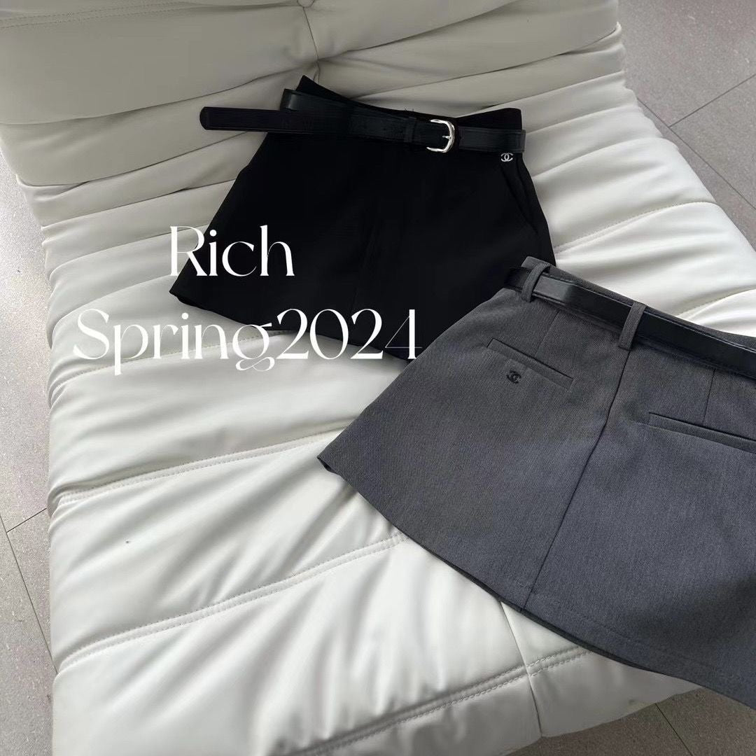 Spring and summer 24 new style embroidered logo suit skirt 1824031205