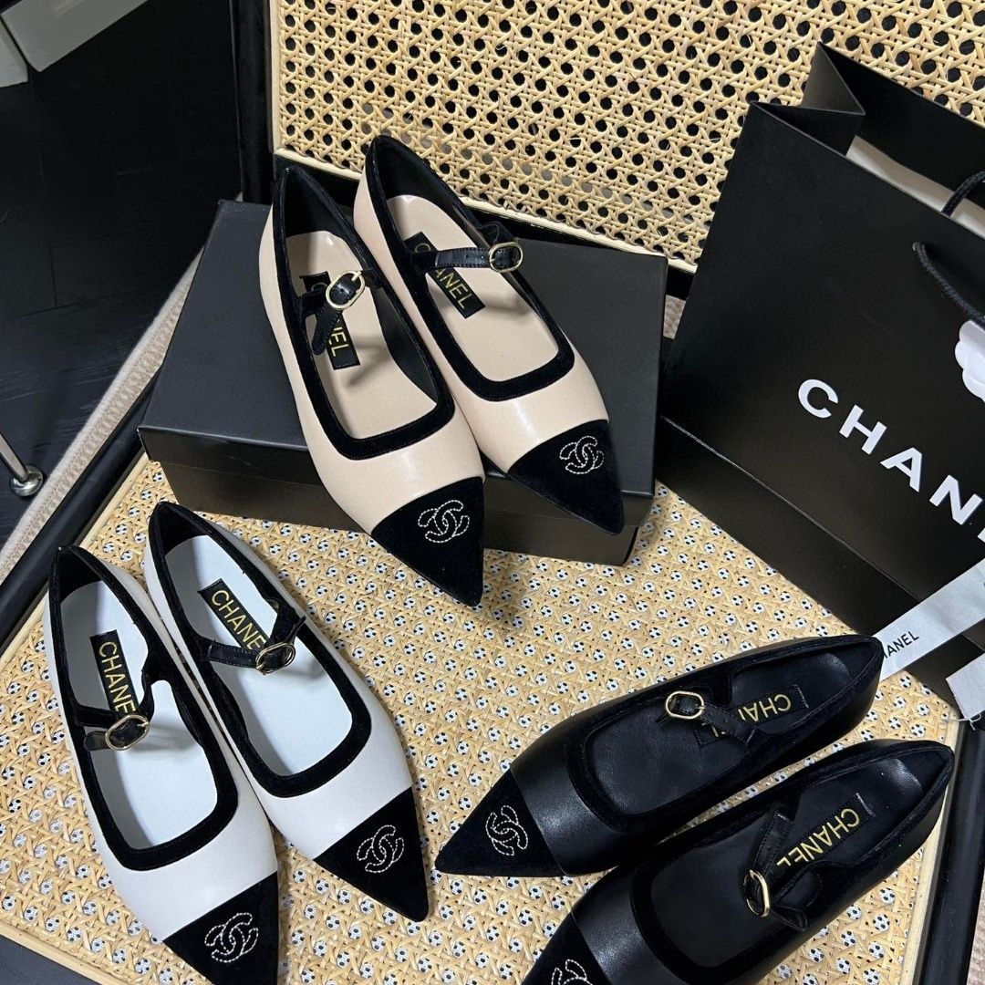 Black Leather C Logo 8CM Women's Fashion Shoes XC052023110205