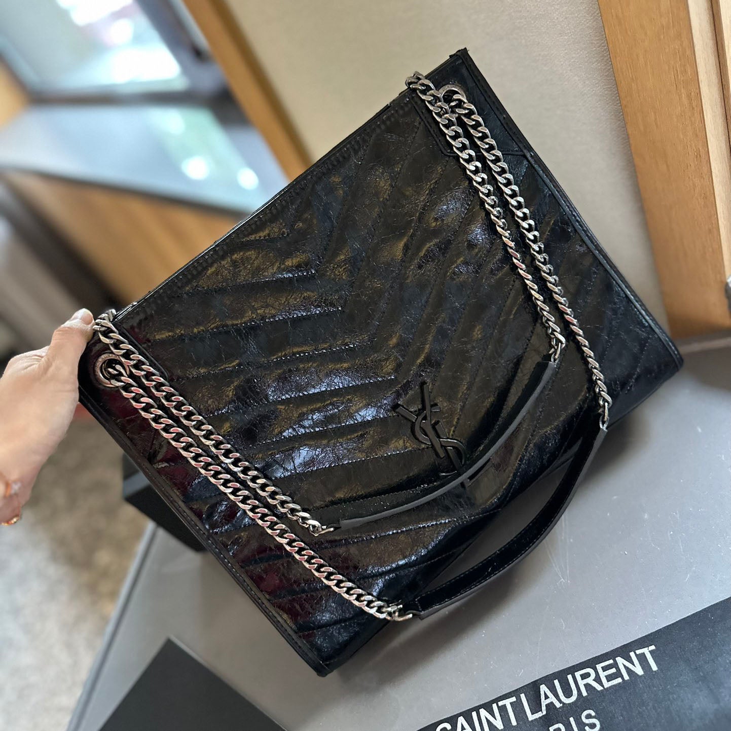 Ysl Niki Tote genuine cowhide commuter bag XC24092405