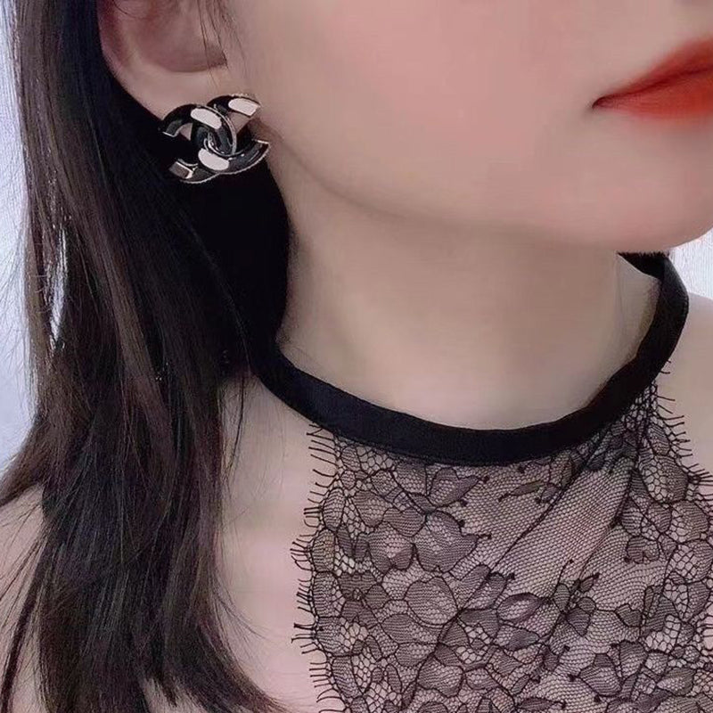 Anti allergic black gold earrings PD10042501