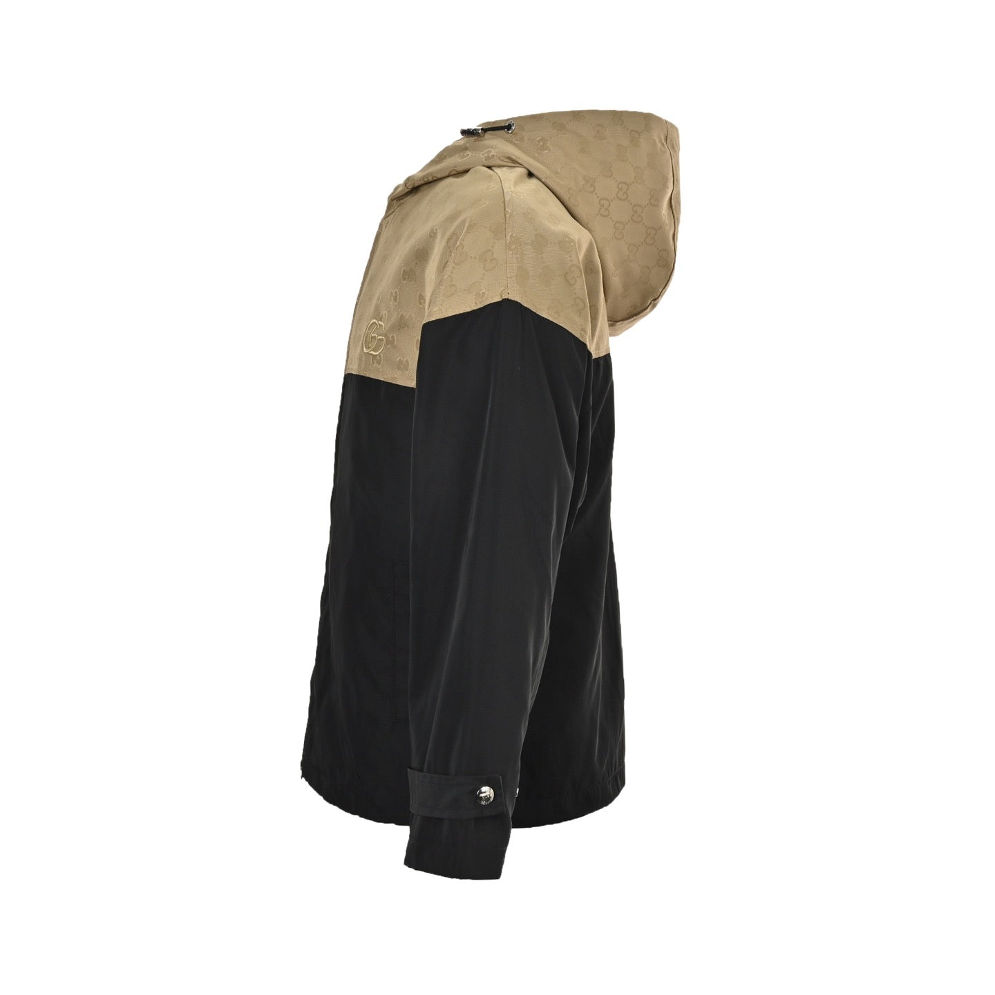 GG patchwork printed hooded trench coat 0725091002