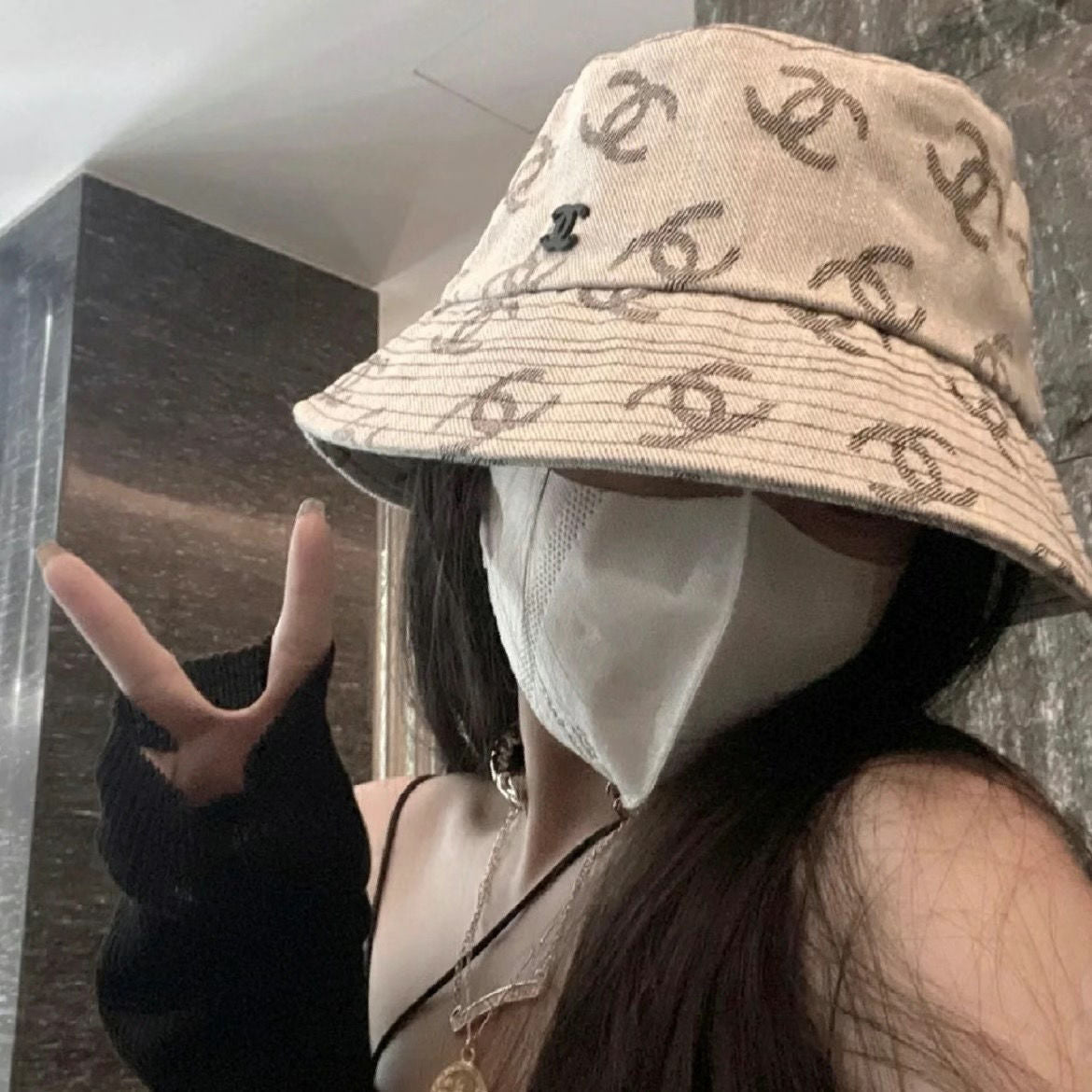 Versatile embroidered sunscreen hat PD10050501