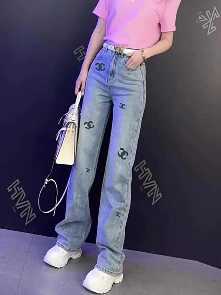 New fashionable denim wide leg pants 1024022609