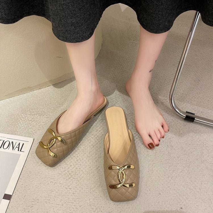 New Square Head Flat Bottom Soft Sole Lazy Shoes PF10050810