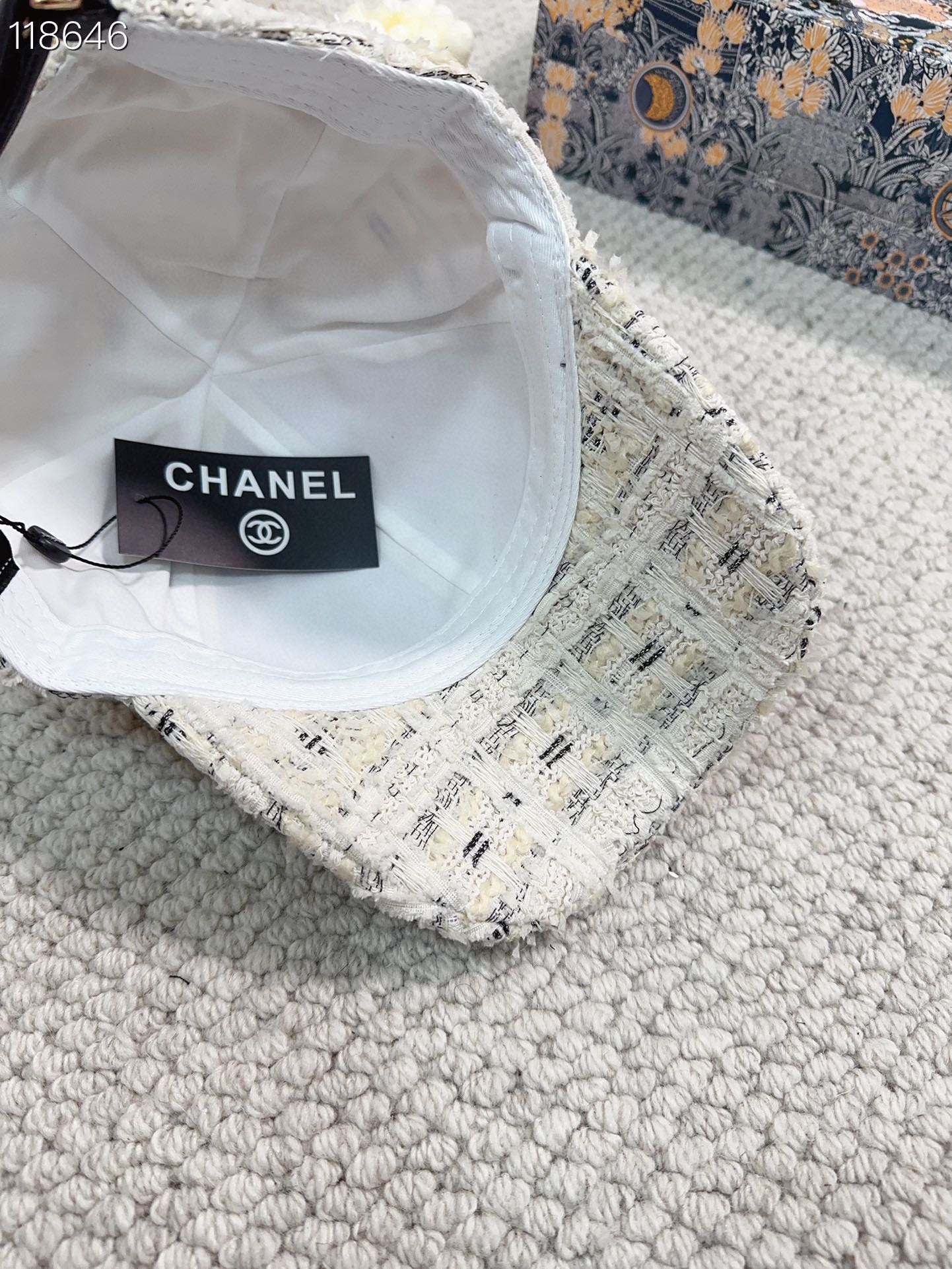 Woolen fabric small fragrant style baseball cap XC0823110804