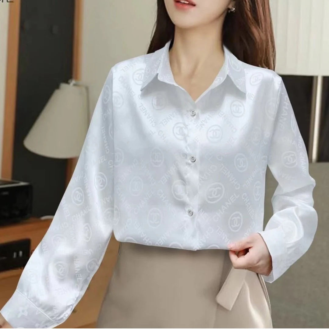 Fashion Jacquard Imitation High-grade Long Sleeve Shirt 1024073120