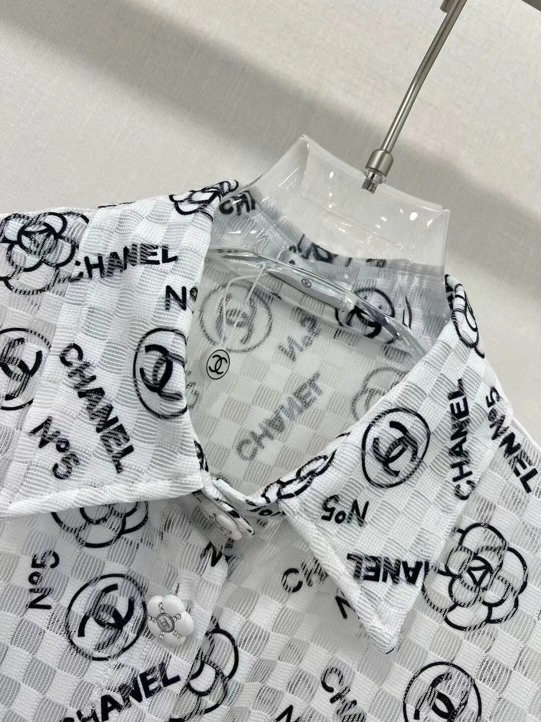 New Arrival Rhombic Printed All-Match Casual Long-Sleeved Sunscreen Shirt 1024041107