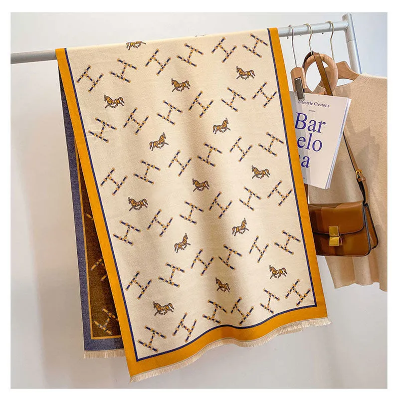 Women's winter shawl long warm scarf 9000905010