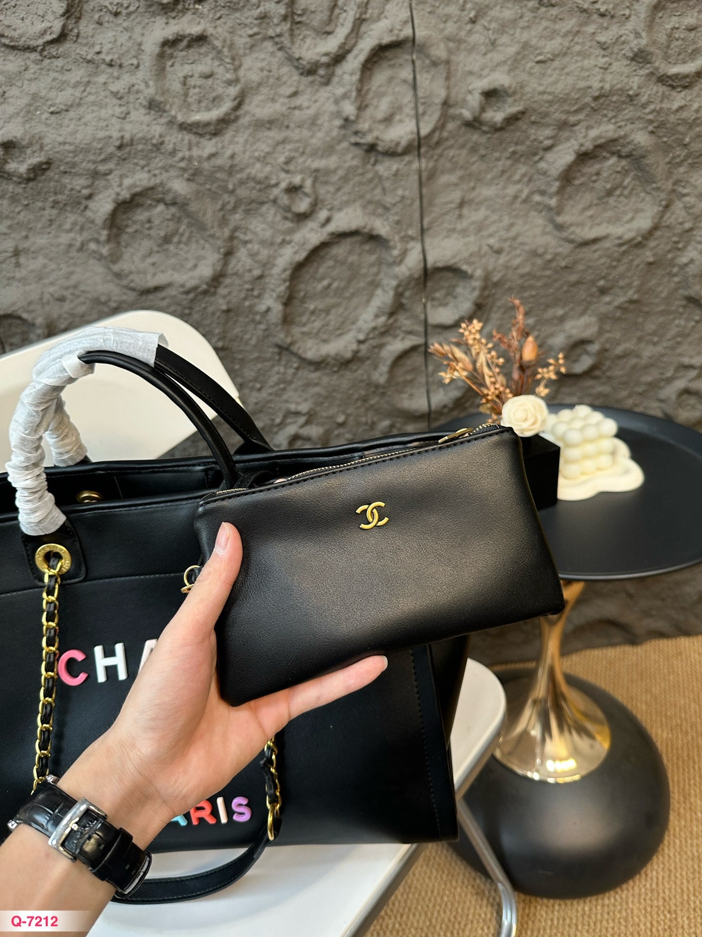 CNL Fashion Leather Top Handle Tote Bag 0724082610