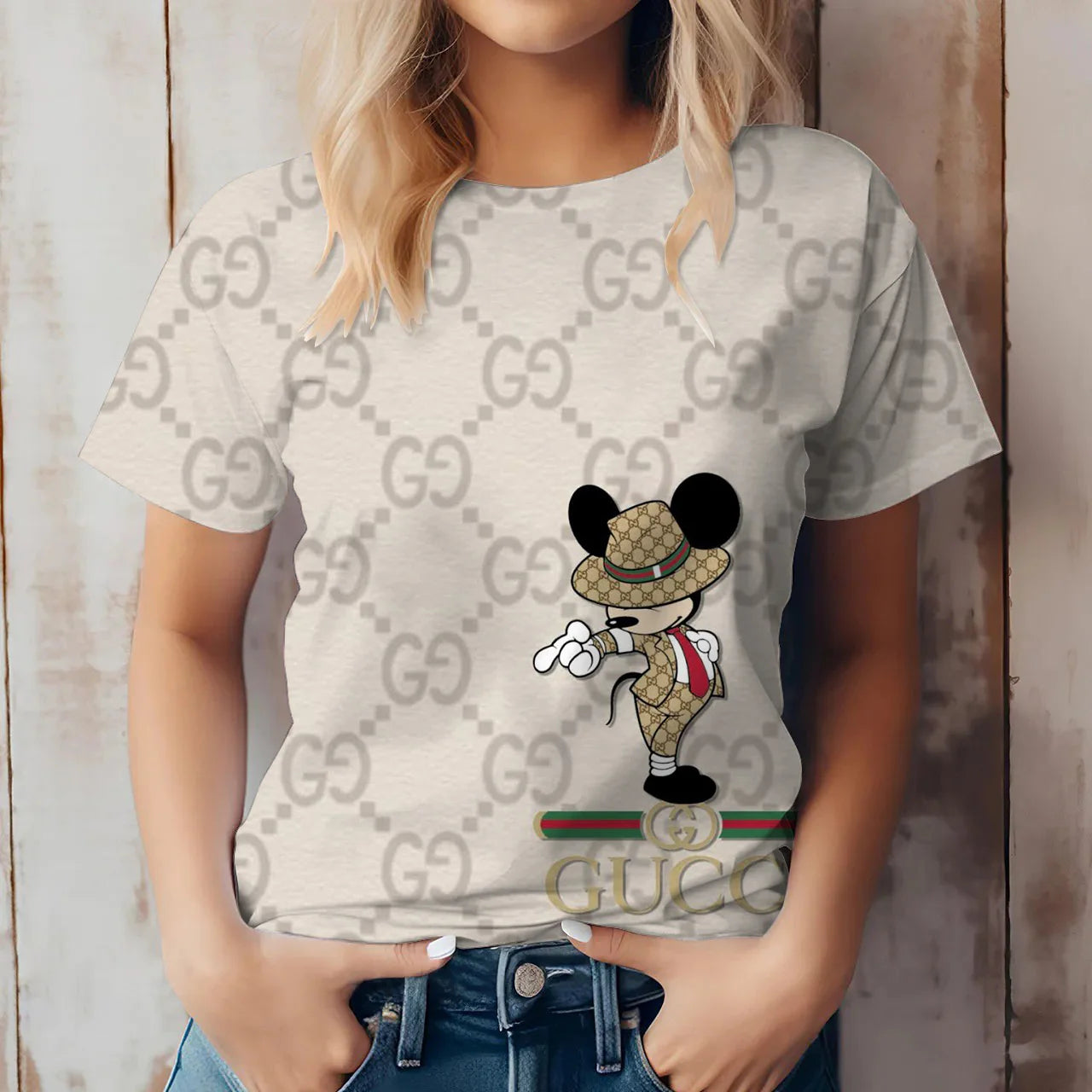 New fashion and versatile printed short sleeves 3D1024053124