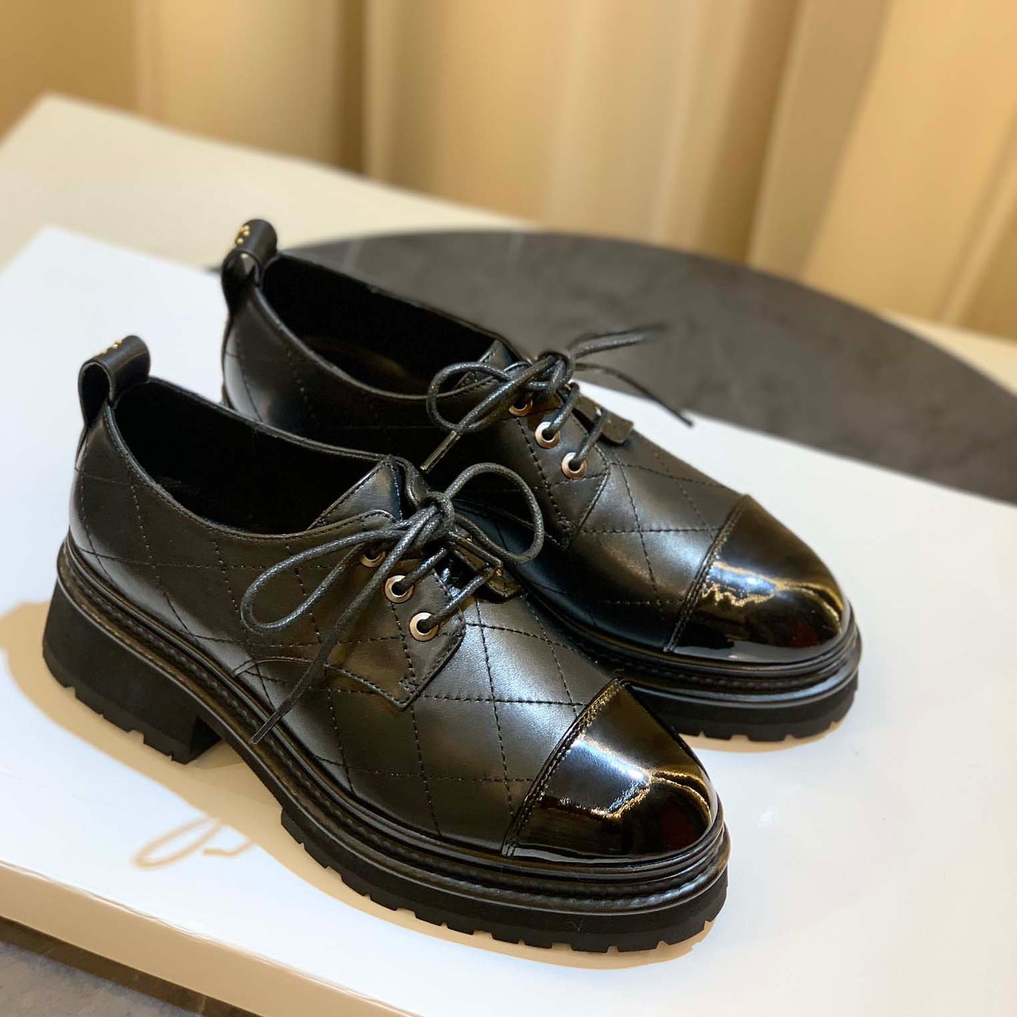 2023 autumn and winter new products Paris catwalk style rhombic chunky heel boots series XC1523081703