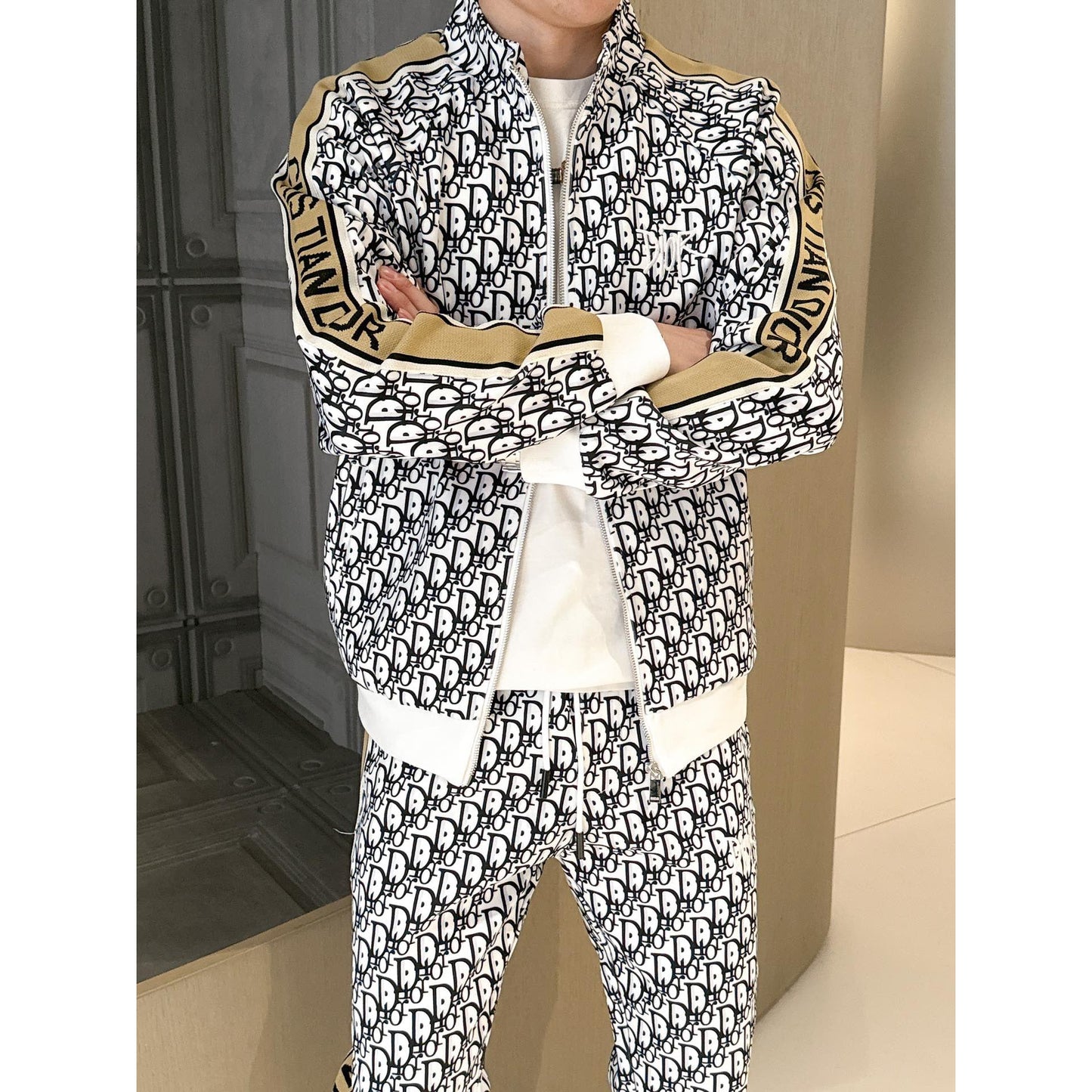 Fashion Zipper Cardigan Set 1025092413