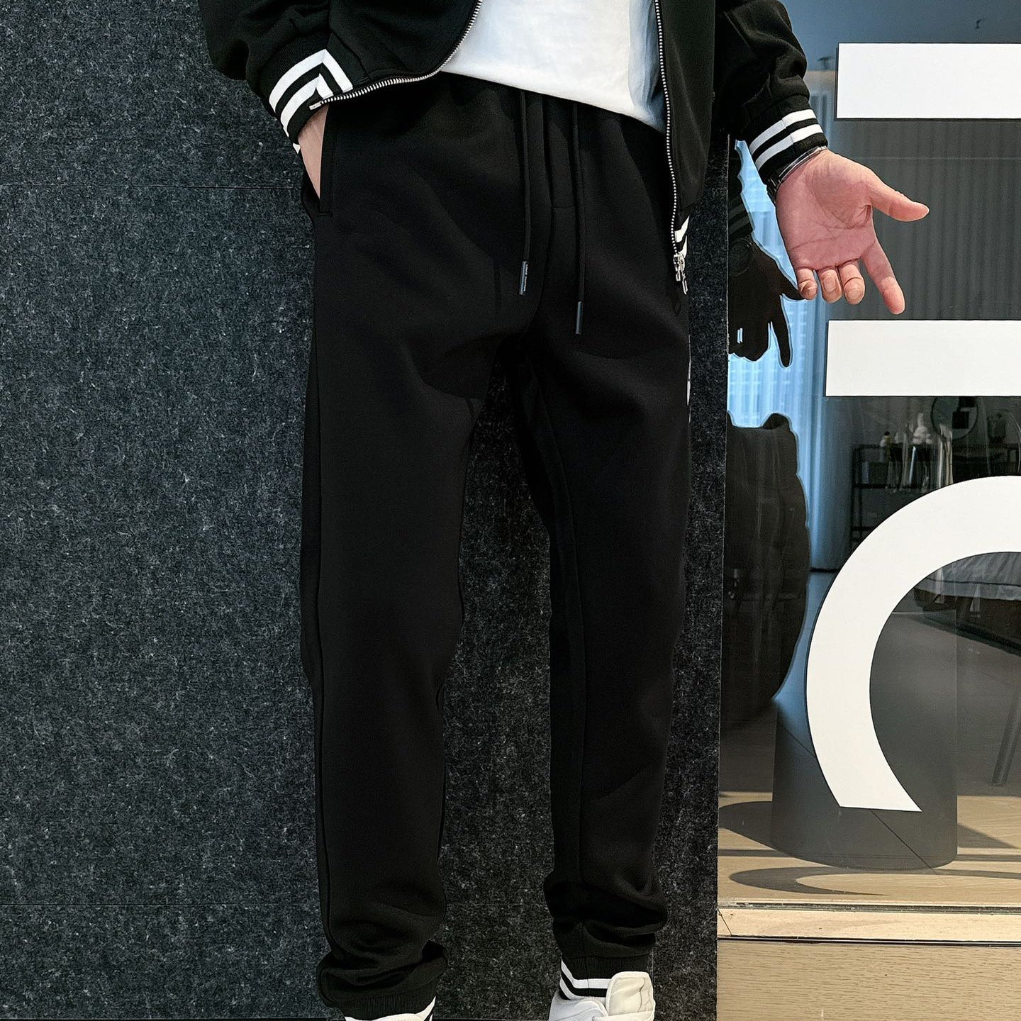 Fashionable Zipper Cardigan Set 1025092407