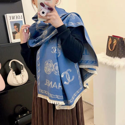 Trendy and versatile long double-sided shawl retro warm scarf PD0823111707