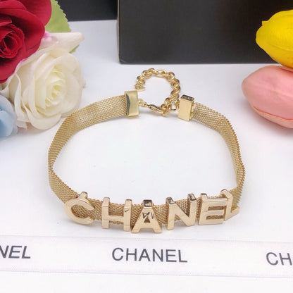 CNL brass letter necklace 0724110603