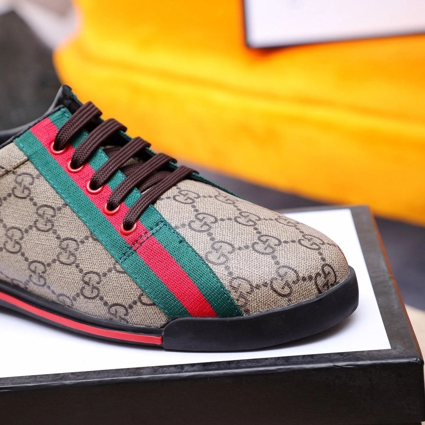 GG classic printed low-top rubber-soled sports shoes 0725061703