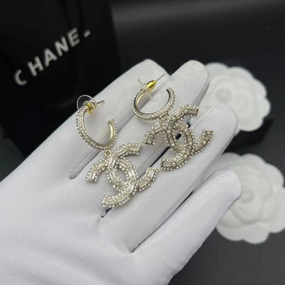 Fashionable Tassel Full Diamond Earrings 1024010313