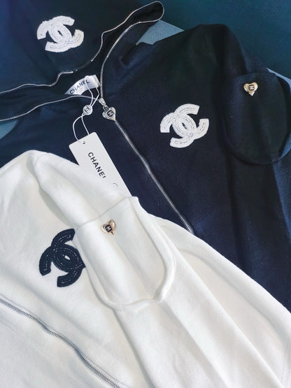 CNL Fashion Knitted Hooded Zipper Jacket 0724101601