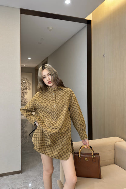 GG Fashion printed stand-up collar 0725062013