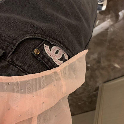 New Fashion Versatile High Quality Embroidered Denim Skirt 1024022903