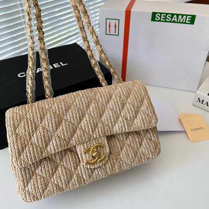 CNL summer woven rhombus bag 0724041125