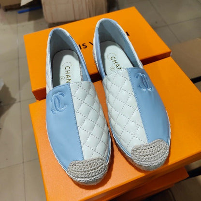 Fashion new leather straw woven fisherman's shoes PD10063023