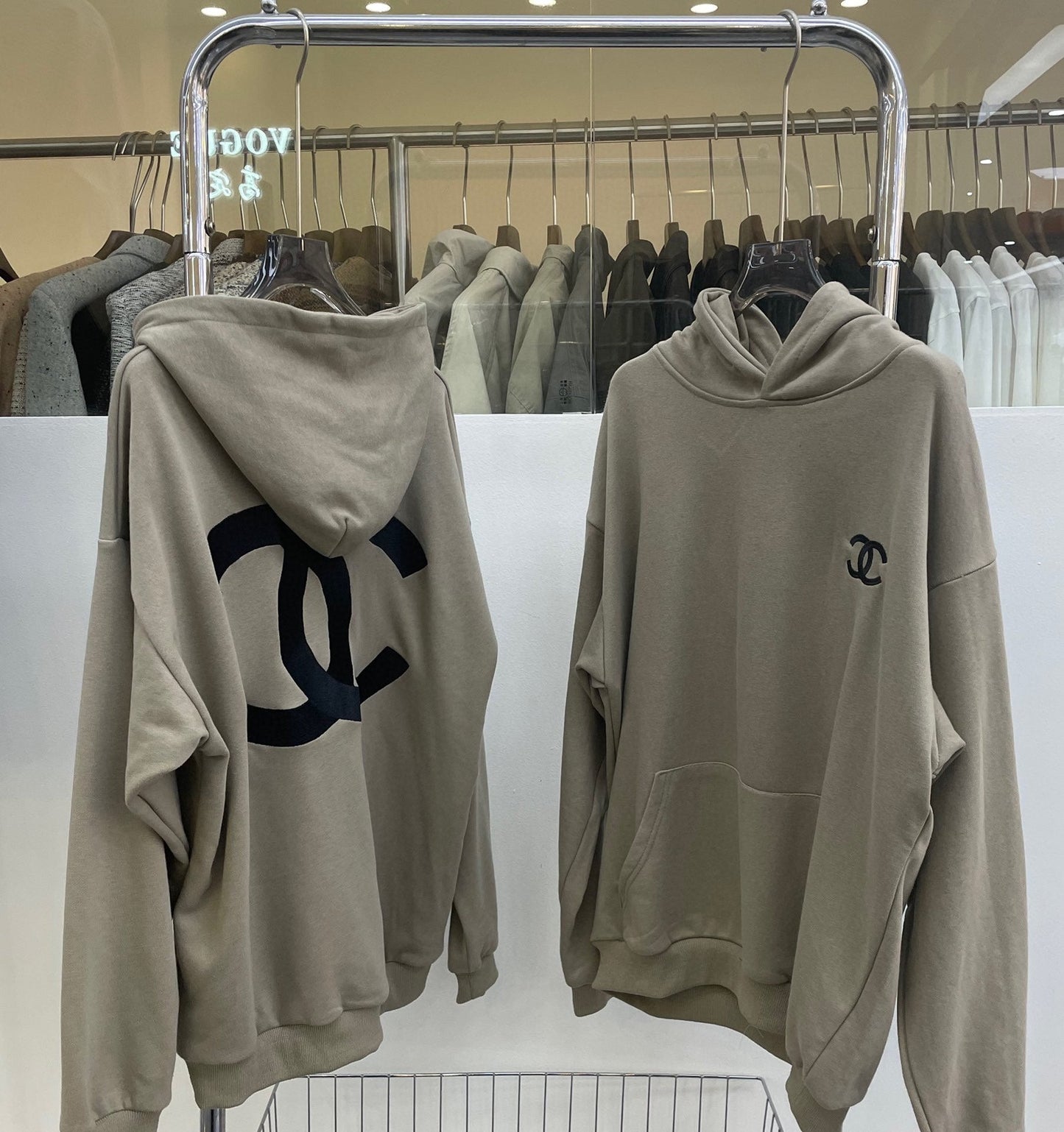 Letter slogan embroidered couple sweatshirt XC0823101706