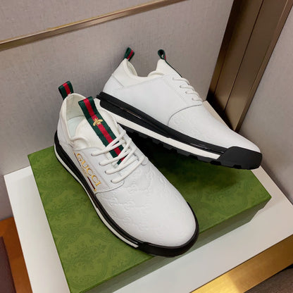 G Fashion Men's Printed Leather Casual Sneakers 0724080803