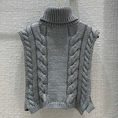 New vintage Fried Dough Twists knitting vest 1023120112