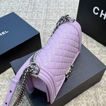 Quilted Caviar Silver Lock Bag 1824050305