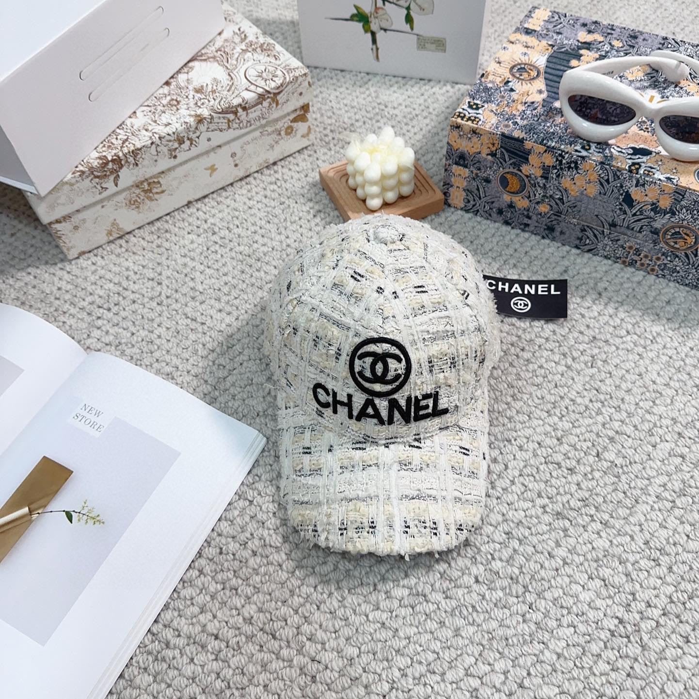 Woolen fabric small fragrant style baseball cap XC0823110804