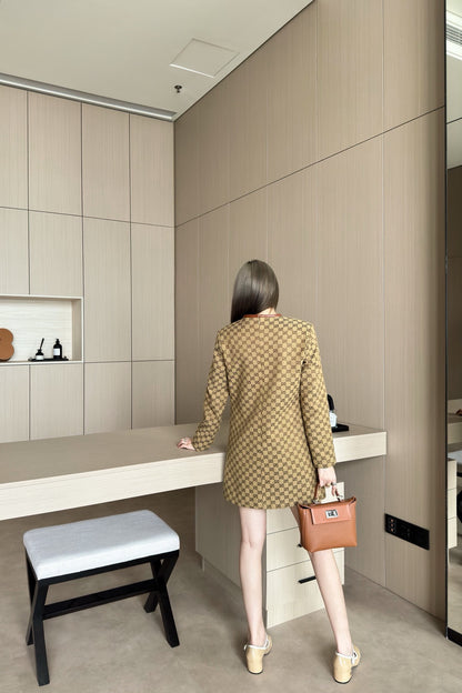 GG Fashion Khaki Printed dress 0725062010