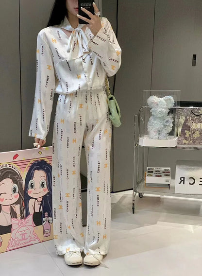 Premium Satin Print Shirt Trousers Suit 1024050910