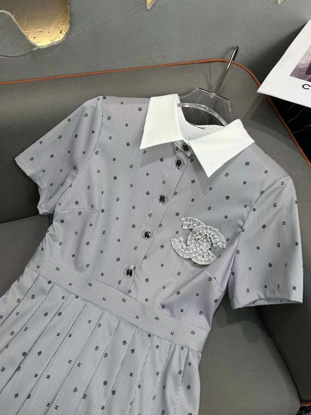 New Full Print Fashion Casual Short Sleeve Dress 1024041106