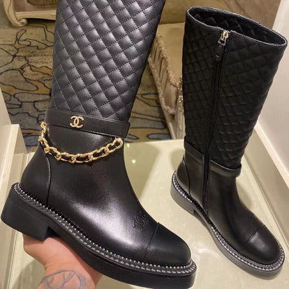 CNL rhombus metal chain boots 1824092702