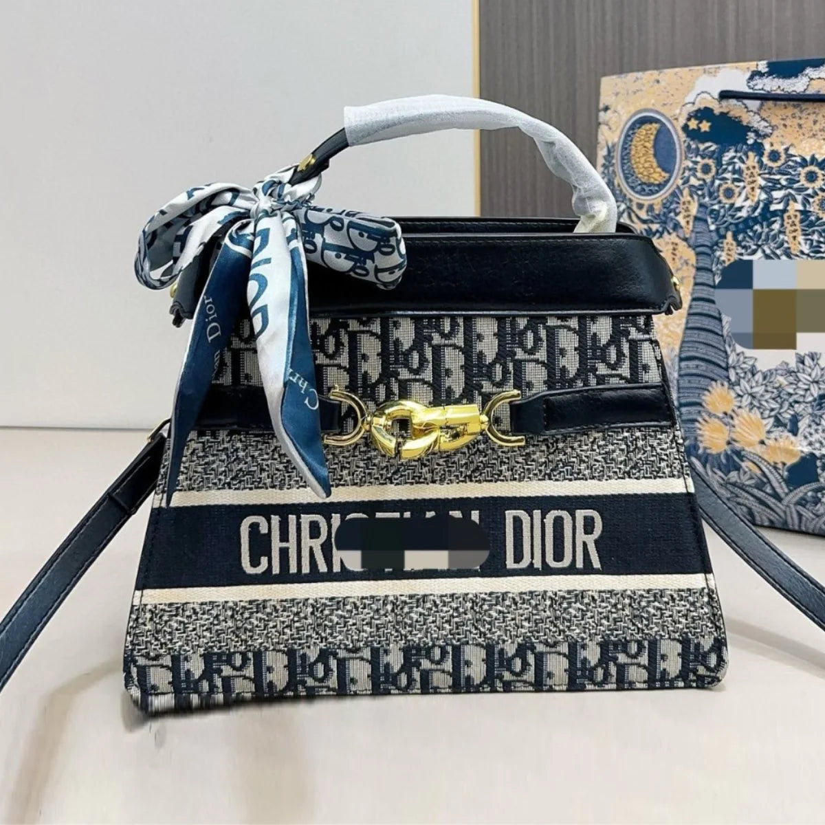 New Large Capacity Tote Bag Printed Fashion Shoulder Bag 1024031218