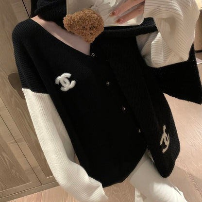 Fashion and versatile knitted sweater 1023120409