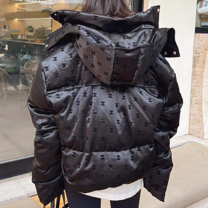 Short hooded down jacket 1024102902