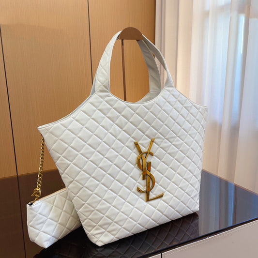 White Icare extra large shopping bag 0724032501