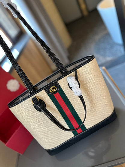 G fashion straw tote bag 0724041131