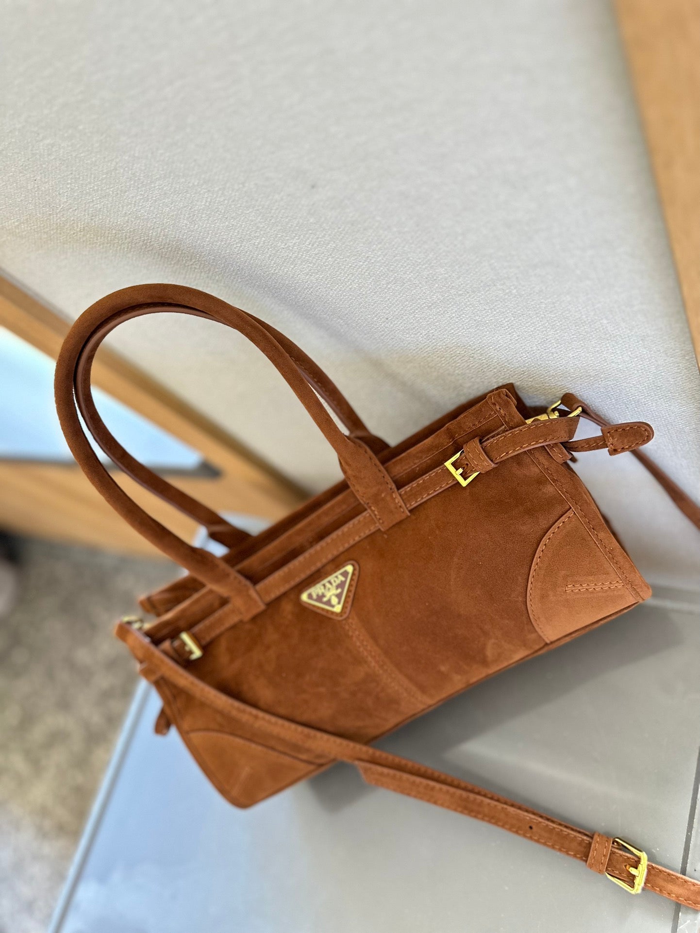 Prd waxed leather crossbody bag 0724082904