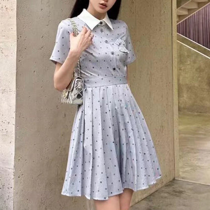 New Full Print Fashion Casual Short Sleeve Dress 1024041106
