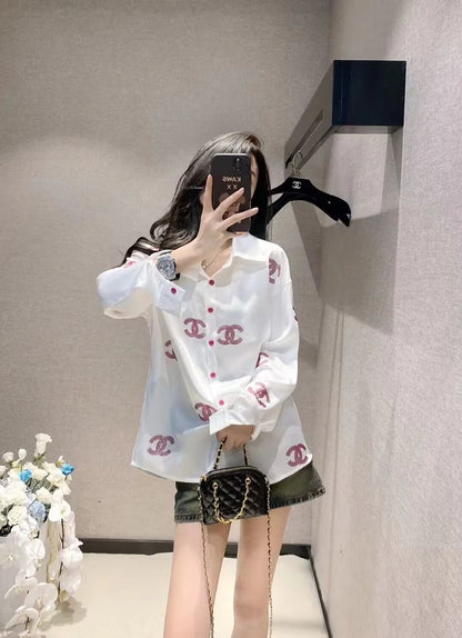 New Versatile Loose Long Sleeve Shirt 1024042910