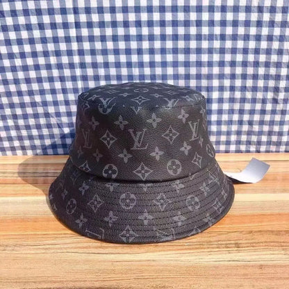 New leather classic fisherman hat British retro Korean fashion all-match basin hat for men and women with the same style big head circumference