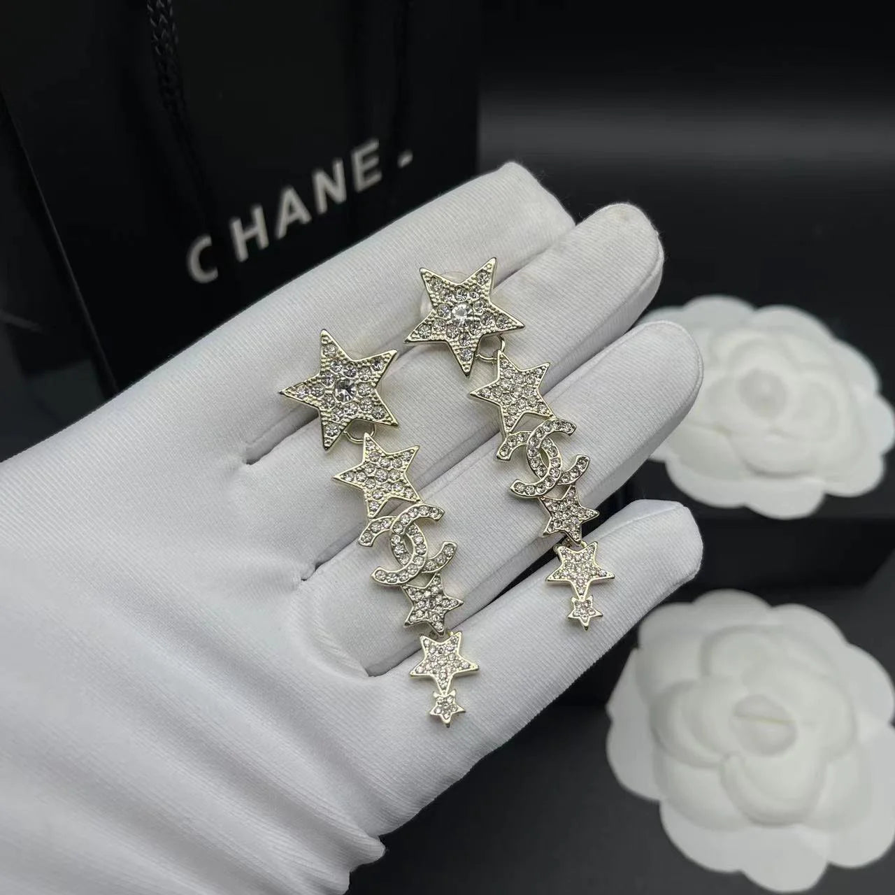Fashionable Tassel Full Diamond Earrings 1024010313