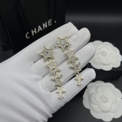 Fashionable Tassel Full Diamond Earrings 1024010313