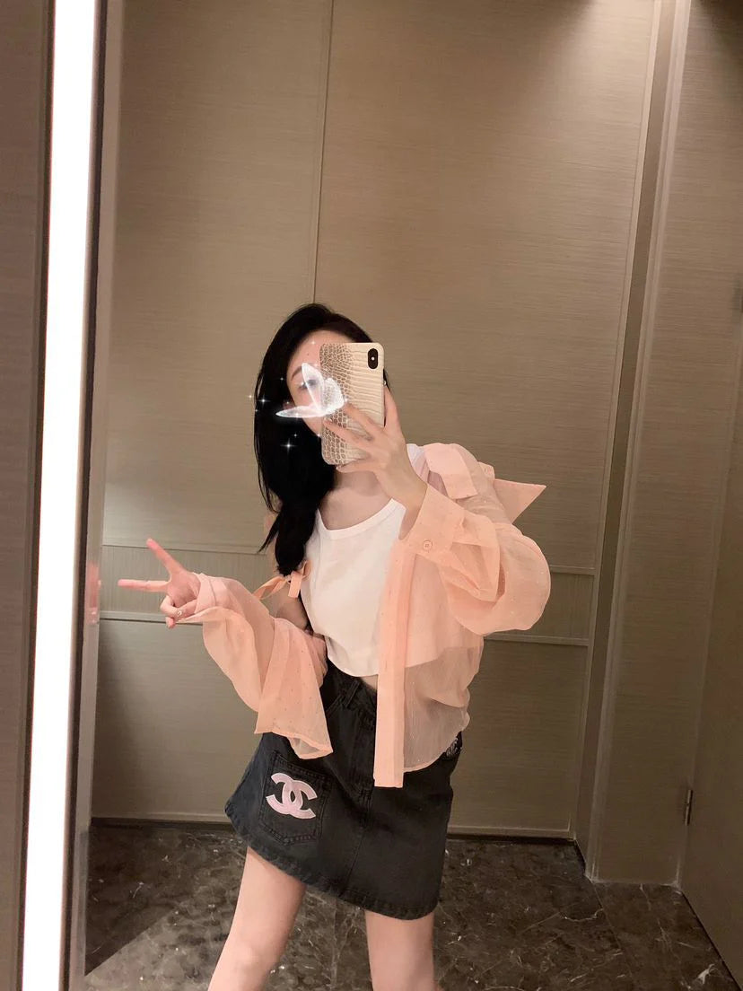 New Fashion Versatile High Quality Embroidered Denim Skirt 1024022903